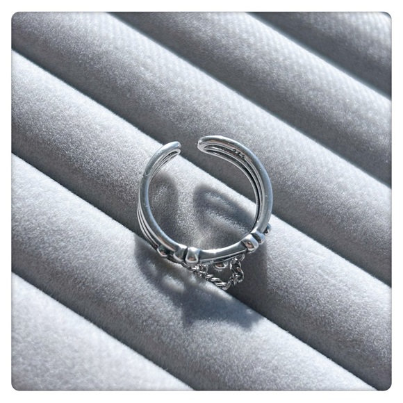 ✨NEW LAUNCH✨925 stamped silver Super Cool style adjustable ring for women girl - Picture 6 of 8